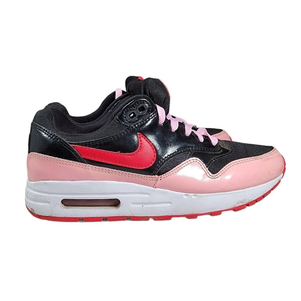 Nike Air Max 1 QS GS Black Speed Red Kids 6.5Y / Womens 8 Valentine's Day 2018